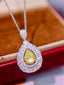 14K GOLD 1.57 CTW NATURAL YELLOW DIAMOND & DIAMOND RING/PENDANT