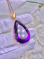 14K GOLD 36.6 CT NATURAL AMETHYST & DIAMOND PENDANT