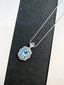 14K GOLD 3.34 CTW NATURAL AQUAMARINE & DIAMOND PENDANT