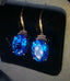 14K GOLD 21.81 CT NATURAL TOPAZ & DIAMOND EARRINGS