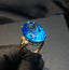 14K GOLD 14.60 CT NATURAL TOPAZ & DIAMOND RING