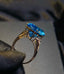 14K GOLD 14.60 CT NATURAL TOPAZ & DIAMOND RING