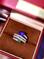 14K GOLD 2.11 CTW NATURAL SAPPHIRE & EMERALD RING