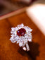 14K GOLD 1.75 CTW NATURAL RUBY & DIAMOND RING