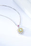 GIA CERTIFIED 14K GOLD 1.77 CTW NATURAL GREEN DIAMOND & DIAMOND NECKLACE