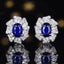 14K GOLD 1.35 CTW NATURAL SAPPHIRE & DIAMOND EARRINGS