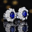 14K GOLD 1.35 CTW NATURAL SAPPHIRE & DIAMOND EARRINGS