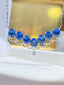 14K GOLD 3.30 CT NATURAL SAPPHIRE NECKLACE