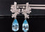 14K GOLD 7.77 CTW NATURAL AQUAMARINE & DIAMOND EARRINGS