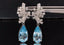 14K GOLD 7.77 CTW NATURAL AQUAMARINE & DIAMOND EARRINGS