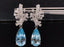 14K GOLD 7.77 CTW NATURAL AQUAMARINE & DIAMOND EARRINGS