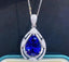 14K GOLD 11.15 CTW NATURAL TANZANITE & DIAMOND PENDANT