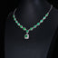 14K GOLD 16.02 CTW VIVID GREEN NATURAL EMERALD & DIAMOND NECKLACE