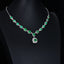 14K GOLD 16.02 CTW VIVID GREEN NATURAL EMERALD & DIAMOND NECKLACE