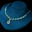 14K GOLD 16.02 CTW VIVID GREEN NATURAL EMERALD & DIAMOND NECKLACE