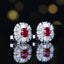 14K GOLD 1.57 CTW NATURAL RUBY & DIAMOND EARRINGS