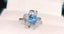 14K GOLD 1.49 CTW NATURAL AQUAMARINE & DIAMOND RING