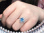 14K GOLD 1.49 CTW NATURAL AQUAMARINE & DIAMOND RING
