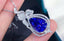 14K GOLD 10.62 CTW NATURAL TANZANITE & DIAMOND PENDANT