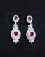 14K GOLD 2.03 CTW NATURAL RUBY & DIAMOND EARRINGS