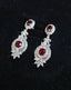 14K GOLD 2.03 CTW NATURAL RUBY & DIAMOND EARRINGS