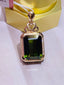 14K GOLD 10.40 CT NATURAL TOURMALINE & DIAMOND PENDANT