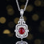 14K GOLD 0.81 CTW NATURAL RUBY & DIAMOND PENDANT