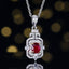 14K GOLD 0.81 CTW NATURAL RUBY & DIAMOND PENDANT