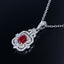 14K GOLD 0.81 CTW NATURAL RUBY & DIAMOND PENDANT