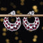 14K GOLD 4.61 CTW NATURAL RUBY & DIAMOND EARRINGS