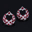 14K GOLD 4.61 CTW NATURAL RUBY & DIAMOND EARRINGS