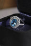 14K GOLD 3.11 CTW NATURAL AQUAMARINE & DIAMOND RING