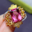 14K GOLD 5.10 CTW NATURAL TOURMALINE & DIAMOND RING