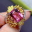 14K GOLD 5.10 CTW NATURAL TOURMALINE & DIAMOND RING