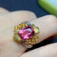 14K GOLD 5.10 CTW NATURAL TOURMALINE & DIAMOND RING