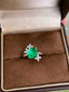 14K GOLD 1.94 CTW NATURAL EMERALD & DIAMOND RING