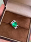 14K GOLD 1.94 CTW NATURAL EMERALD & DIAMOND RING