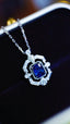 14K GOLD 1.19 CTW NATURAL SAPPHIRE & DIAMOND PENDANT