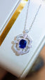 14K GOLD 1.19 CTW NATURAL SAPPHIRE & DIAMOND PENDANT