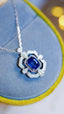 14K GOLD 1.19 CTW NATURAL SAPPHIRE & DIAMOND PENDANT