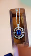 14K GOLD 1.19 CTW NATURAL SAPPHIRE & DIAMOND PENDANT