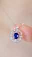 14K GOLD 1.19 CTW NATURAL SAPPHIRE & DIAMOND PENDANT