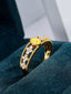 14K GOLD 0.65 CTW NATURAL YELLOW DIAMOND & DIAMOND RING