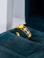 14K GOLD 0.65 CTW NATURAL YELLOW DIAMOND & DIAMOND RING