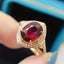 14K GOLD 2.50 CT NATURAL TOURMALINE & DIAMOND RING