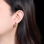 14K GOLD 3.21 CTW VIVID GREEN NATURAL EMERALD & SAPPHIRE EARRINGS