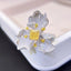 GIA CERTIFIED 14K GOLD 2.59 CTW NATURAL YELLOW DIAMOND & DIAMOND RING