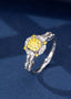 14K GOLD 0.68 CTW NATURAL YELLOW DIAMOND & DIAMOND RING