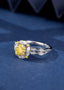 14K GOLD 0.68 CTW NATURAL YELLOW DIAMOND & DIAMOND RING