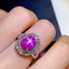 14K GOLD 4.9 CTW NATURAL STAR RUBY & DIAMOND RING